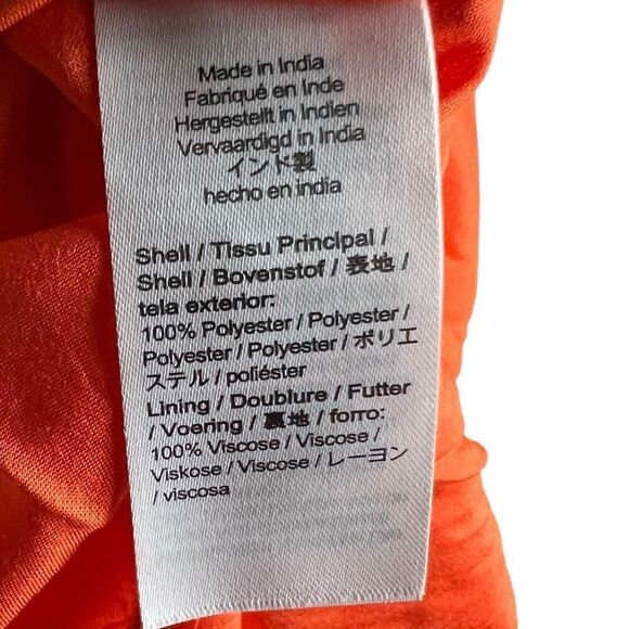 J Crew Collection XS Orange Rosaline Dress Gown Resort‎ Flowy Romantic Bright - Picture 8 of 9